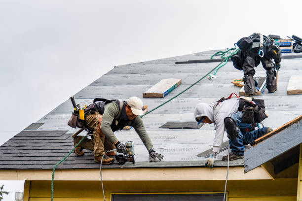 Professional Gutter Installation technician working in Lafayette, TN